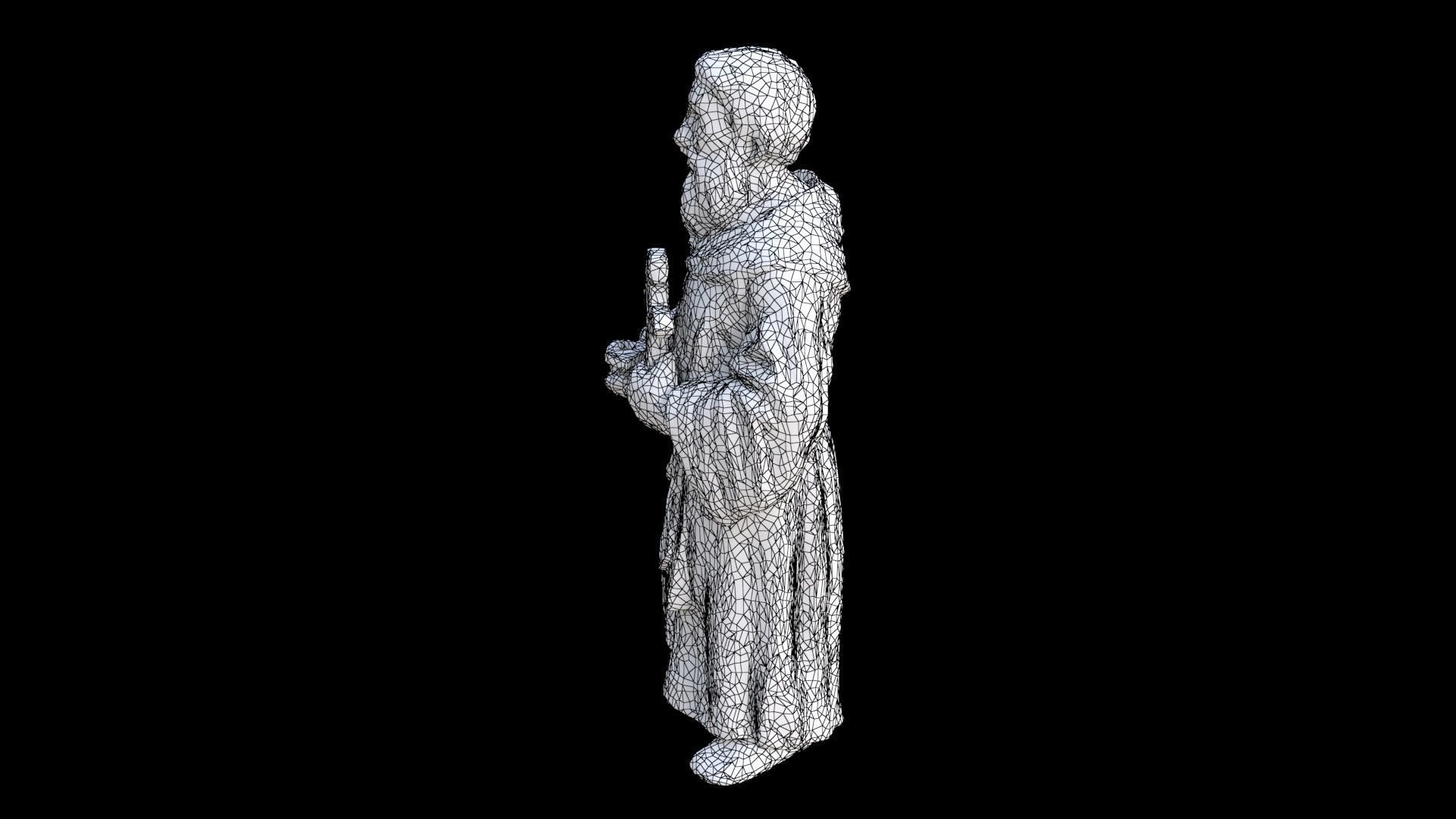 Village Priest 3D model_7