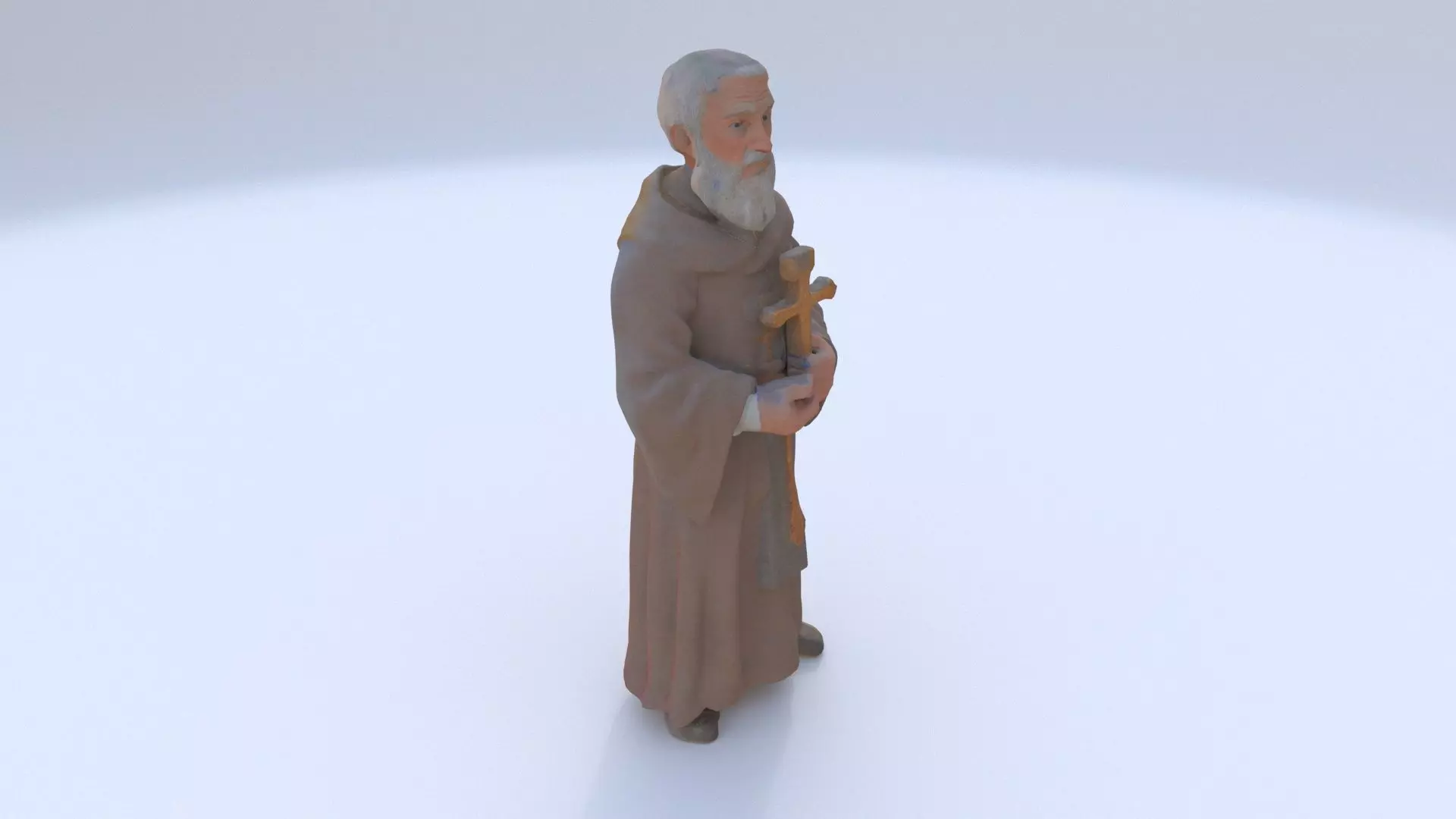 Village Priest 3D model_0