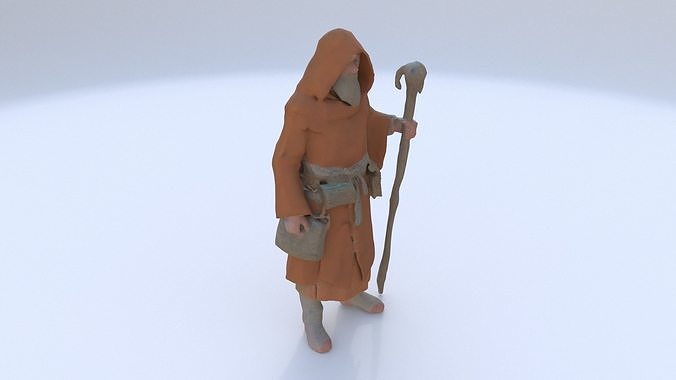 Wandering Monk 3D model