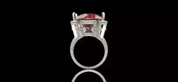 PRINCESS DIAMOND RING 3D print model