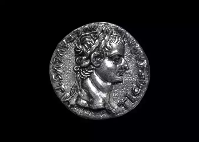 Tiberius Caesar Denarius 3D model