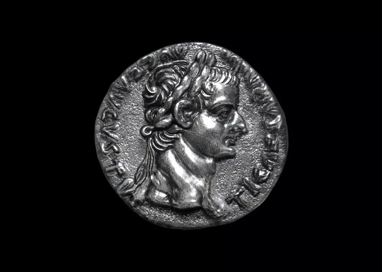Tiberius Caesar Denarius 3D model