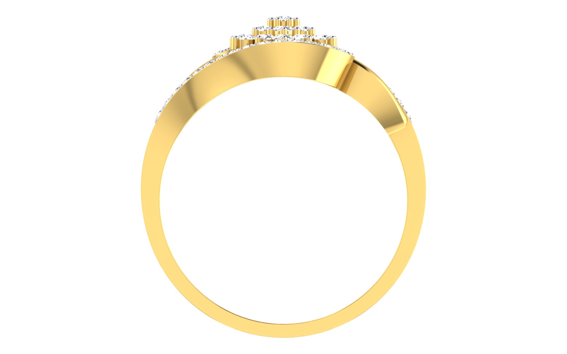 Women Ring Render 3dm STL OBJ FBX Details 3D print model_4