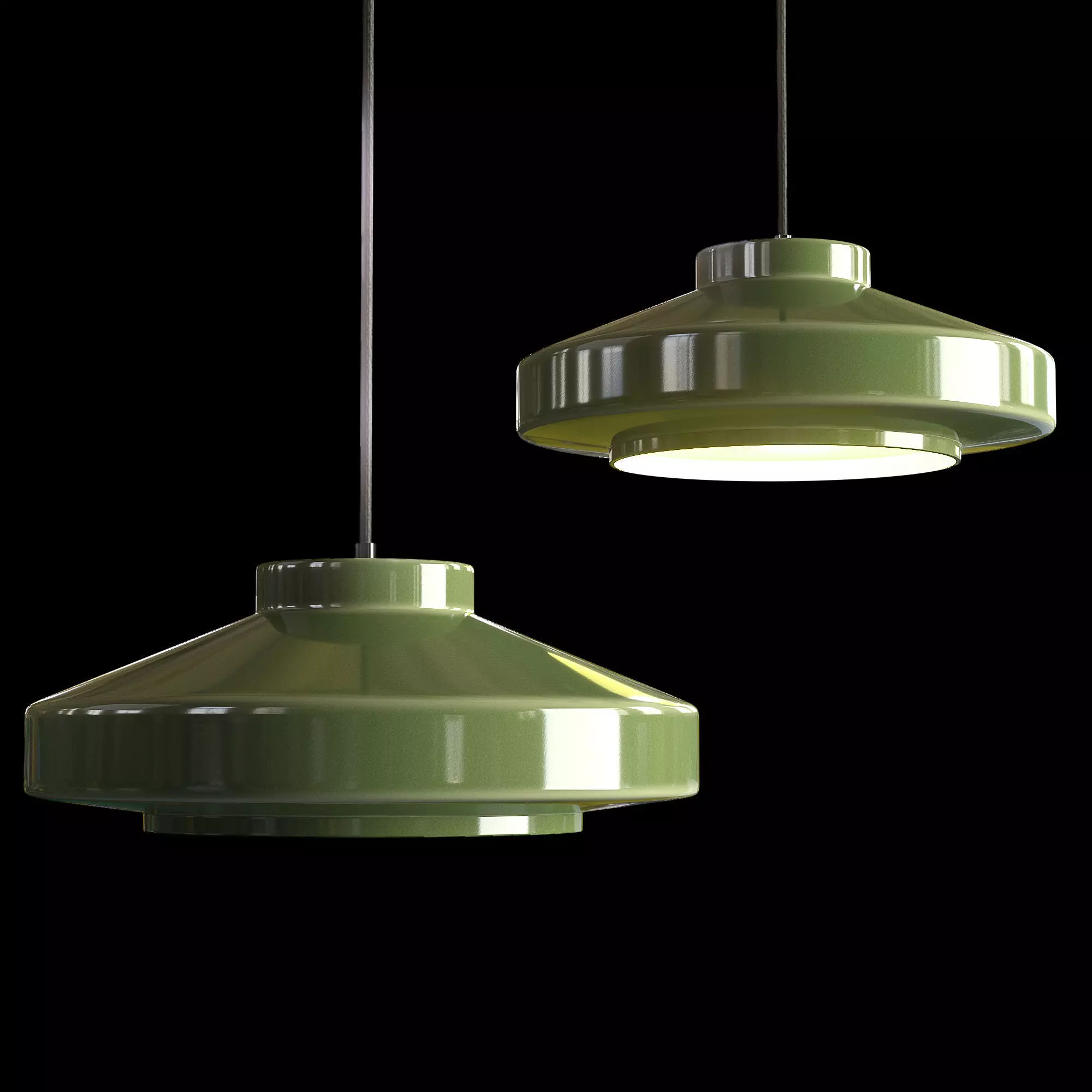 Ruffo Ceramic Pendant Lamp 3D model_0