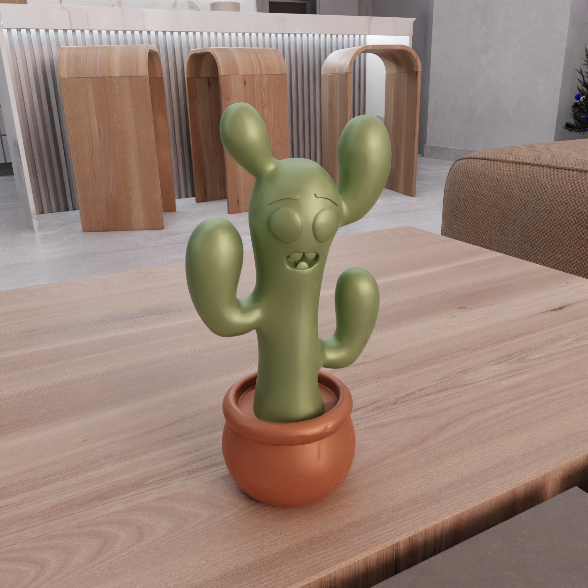 Cute Cactus Tree Decor - 245 3D print model_8