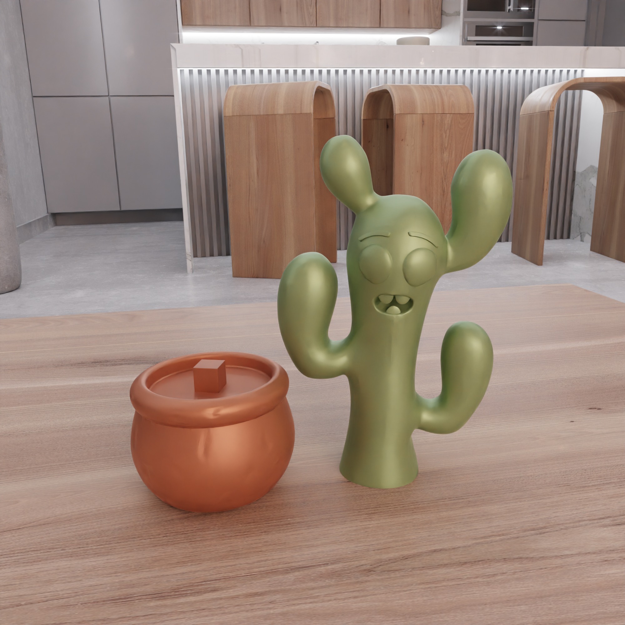 Cute Cactus Tree Decor - 245 3D print model_9