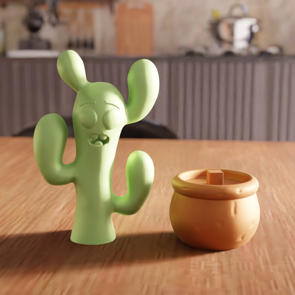 Cute Cactus Tree Decor - 245 3D print model_1