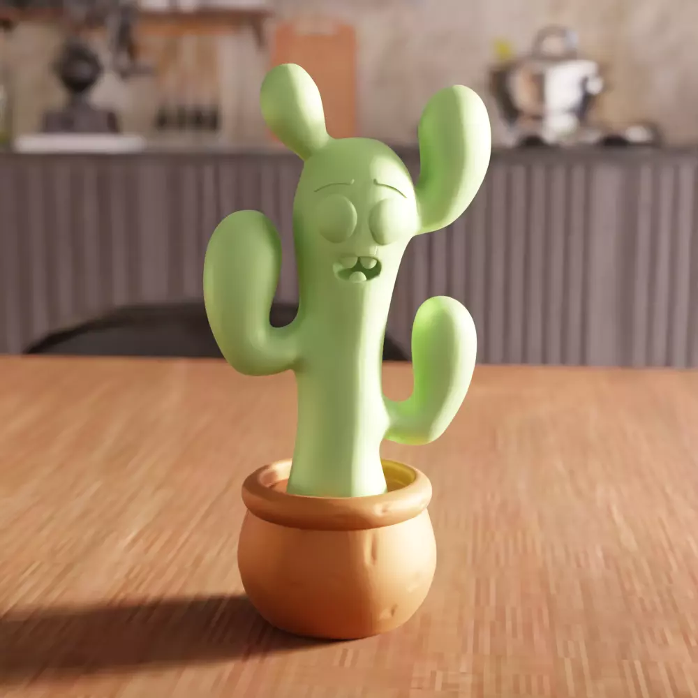 Cute Cactus Tree Decor - 245 3D print model_0