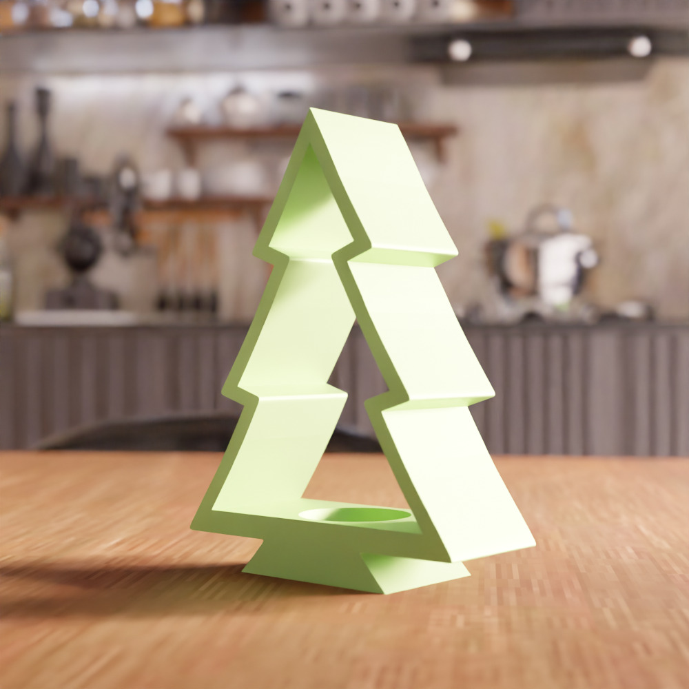 Christmas Tree Tea Light Holder - 244 3D print model_5