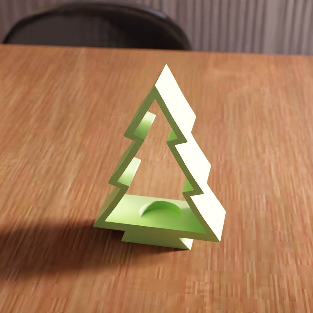Christmas Tree Tea Light Holder - 244 3D print model_4