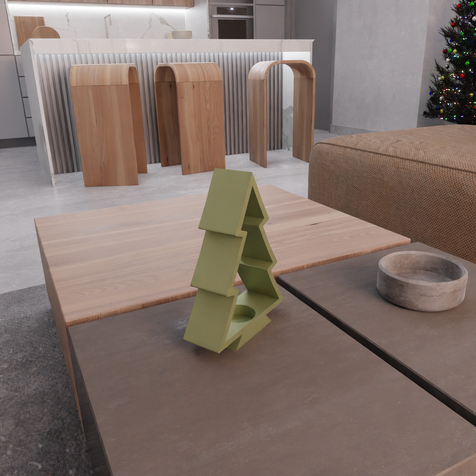 Christmas Tree Tea Light Holder - 244 3D print model_9
