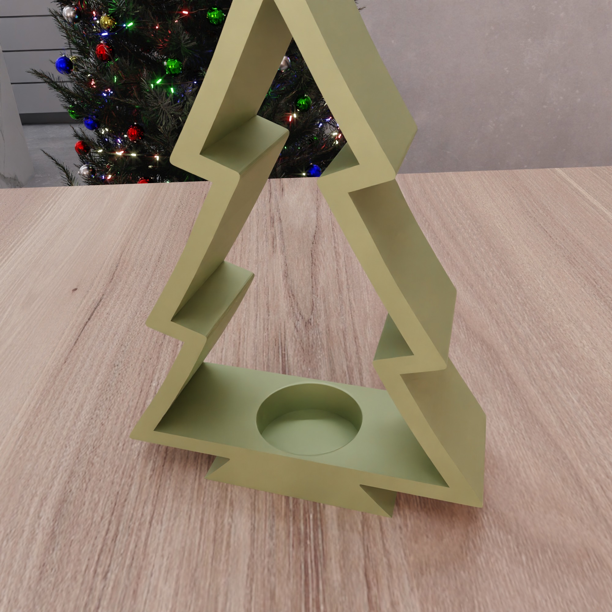 Christmas Tree Tea Light Holder - 244 3D print model_10