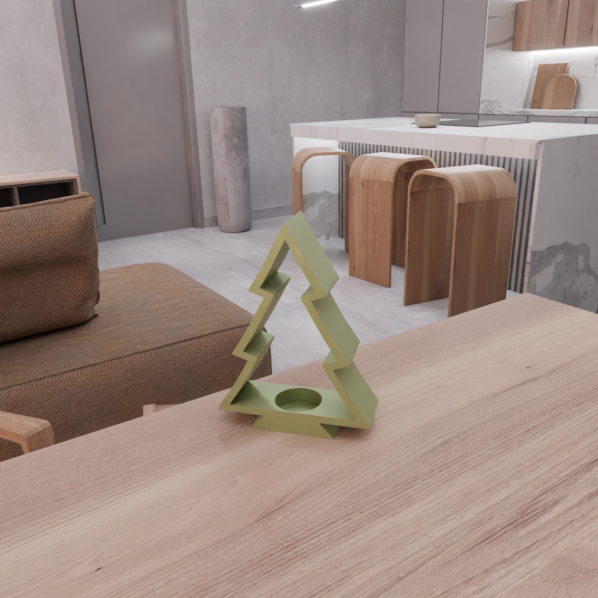 Christmas Tree Tea Light Holder - 244 3D print model_11