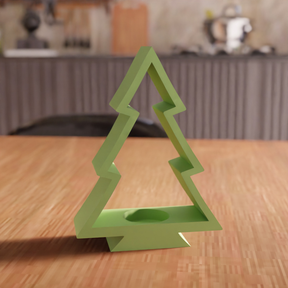 Christmas Tree Tea Light Holder - 244 3D print model_1