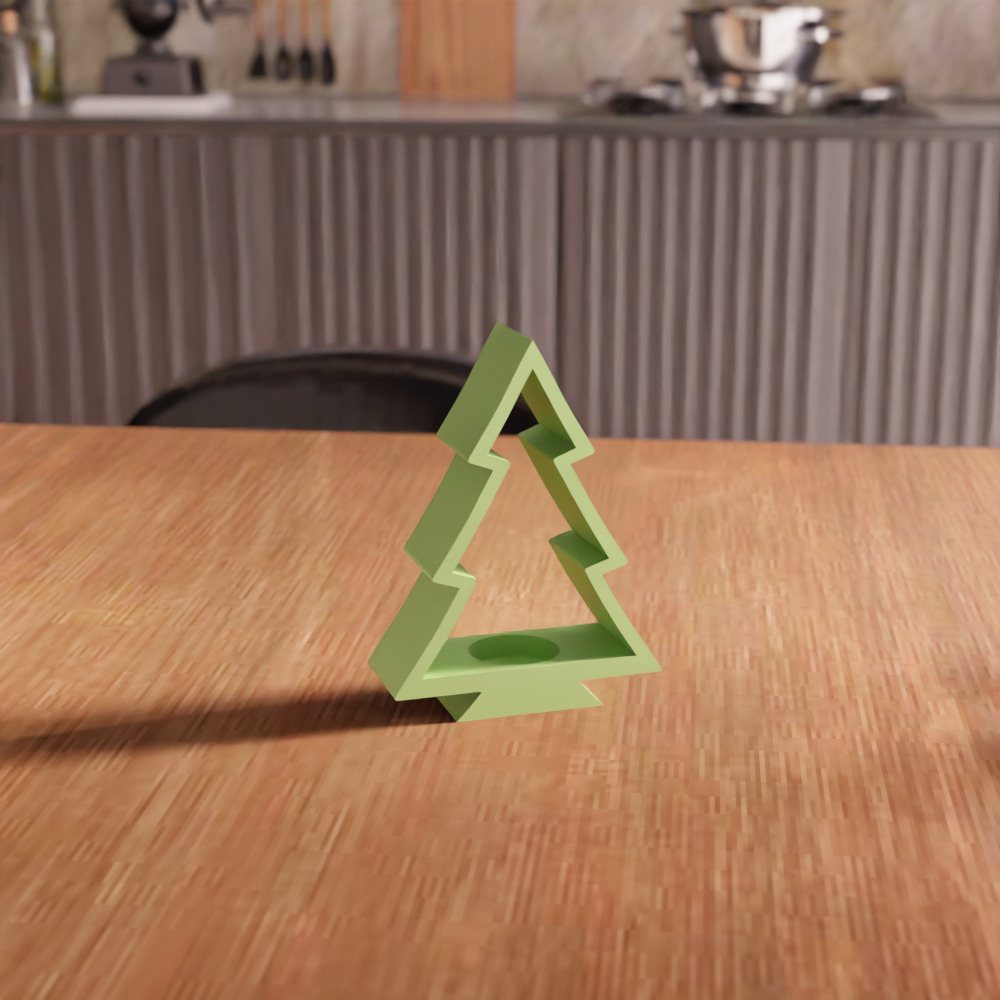 Christmas Tree Tea Light Holder - 244 3D print model_6