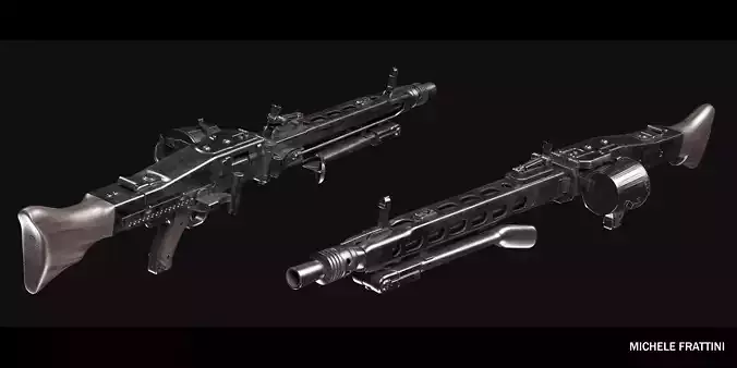 MG 42 - Maschinengewehr 42 Low-poly 3D model