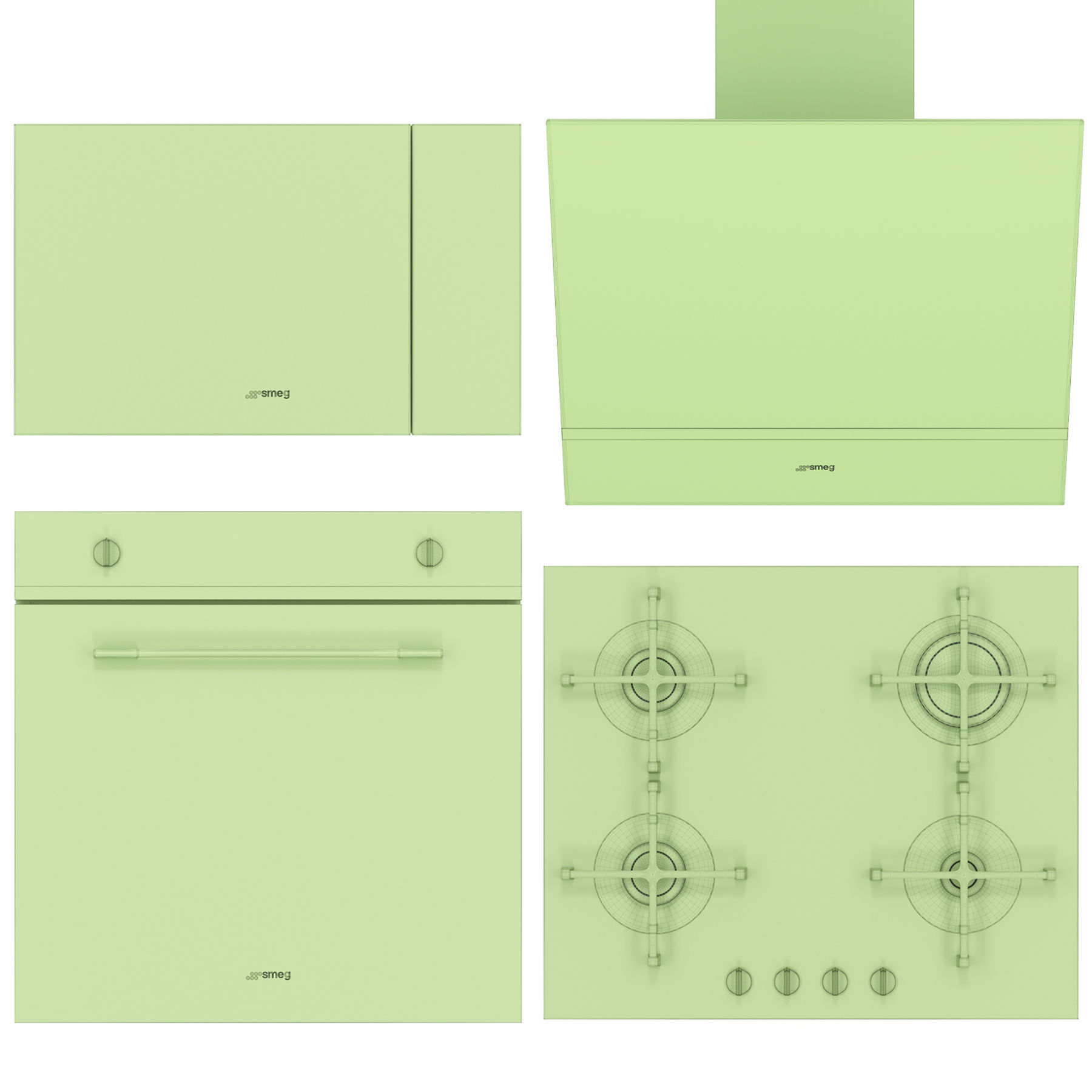 SMEG kitchen appliances 3D model_6