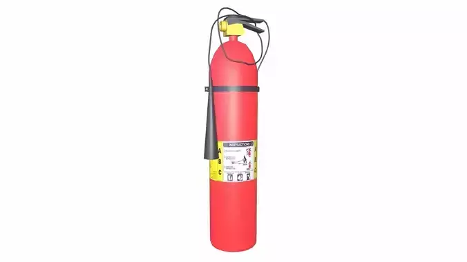 Rapid Action Portable Fire Extinguisher Low-poly 3D model