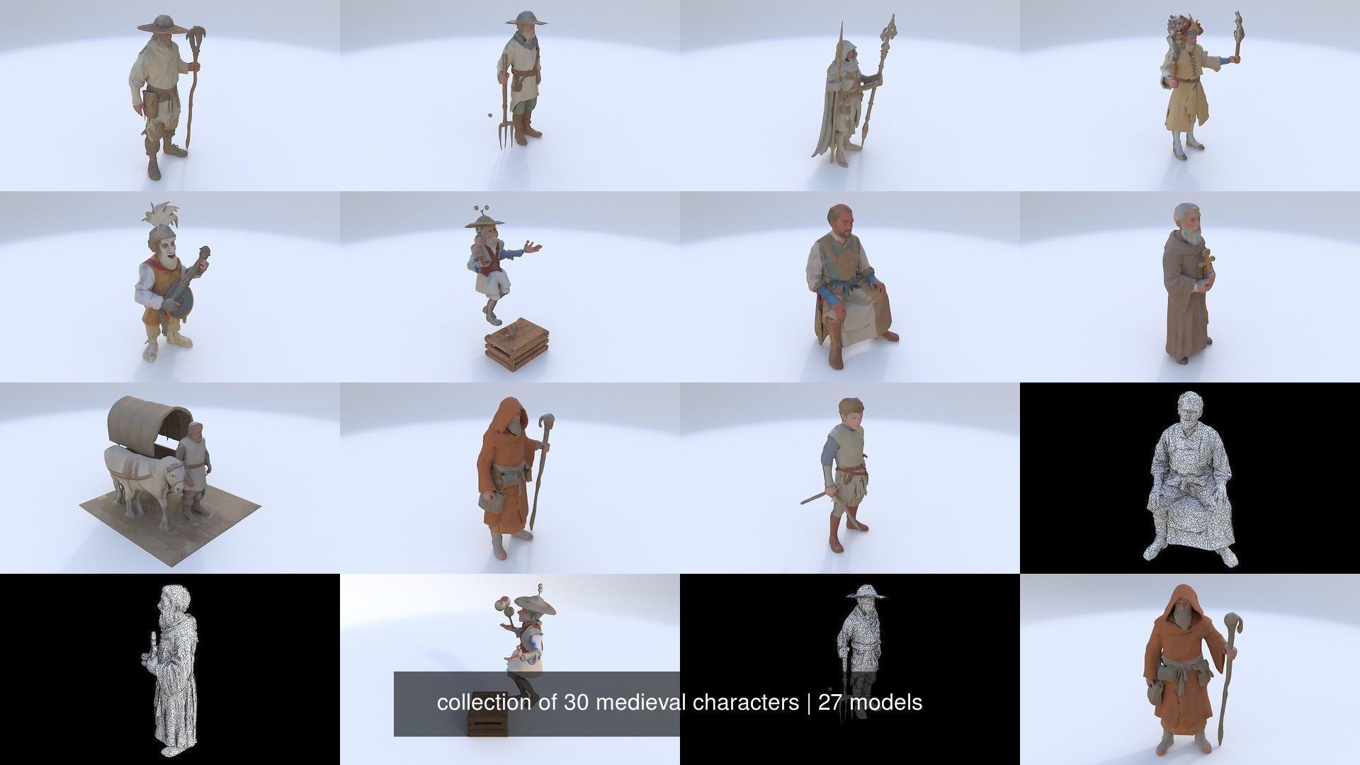 collection of 30 medieval characters _2
