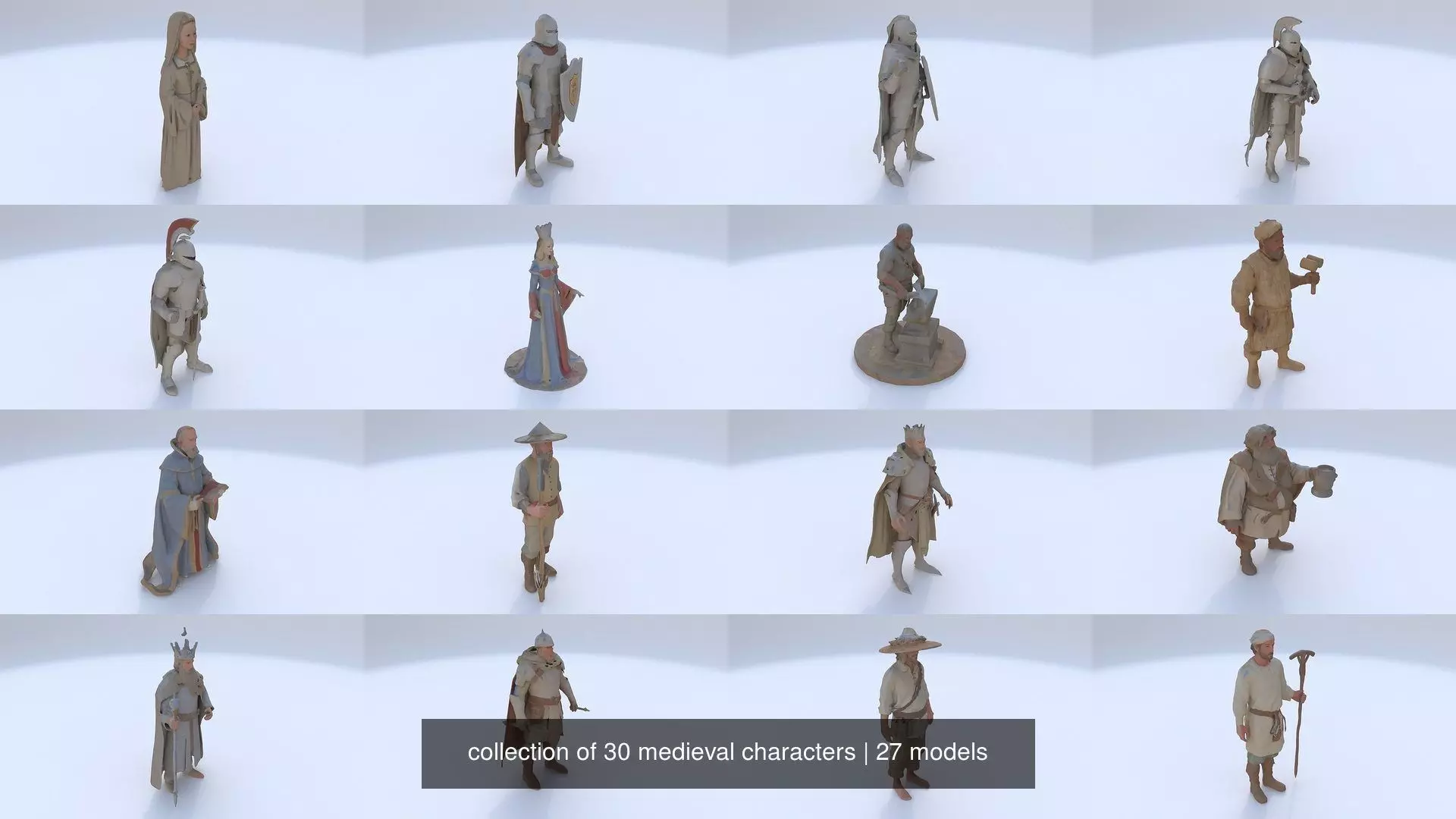 collection of 30 medieval characters _0