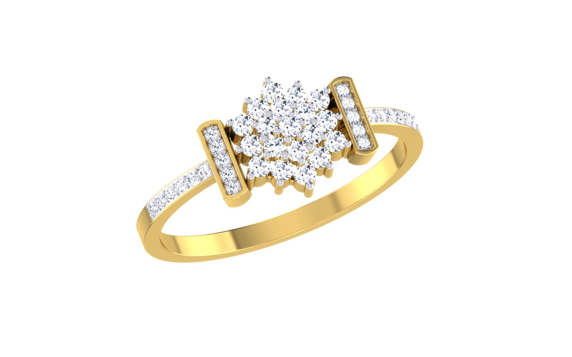 Women Ring Render 3dm STL OBJ FBX Details 3D print model_1