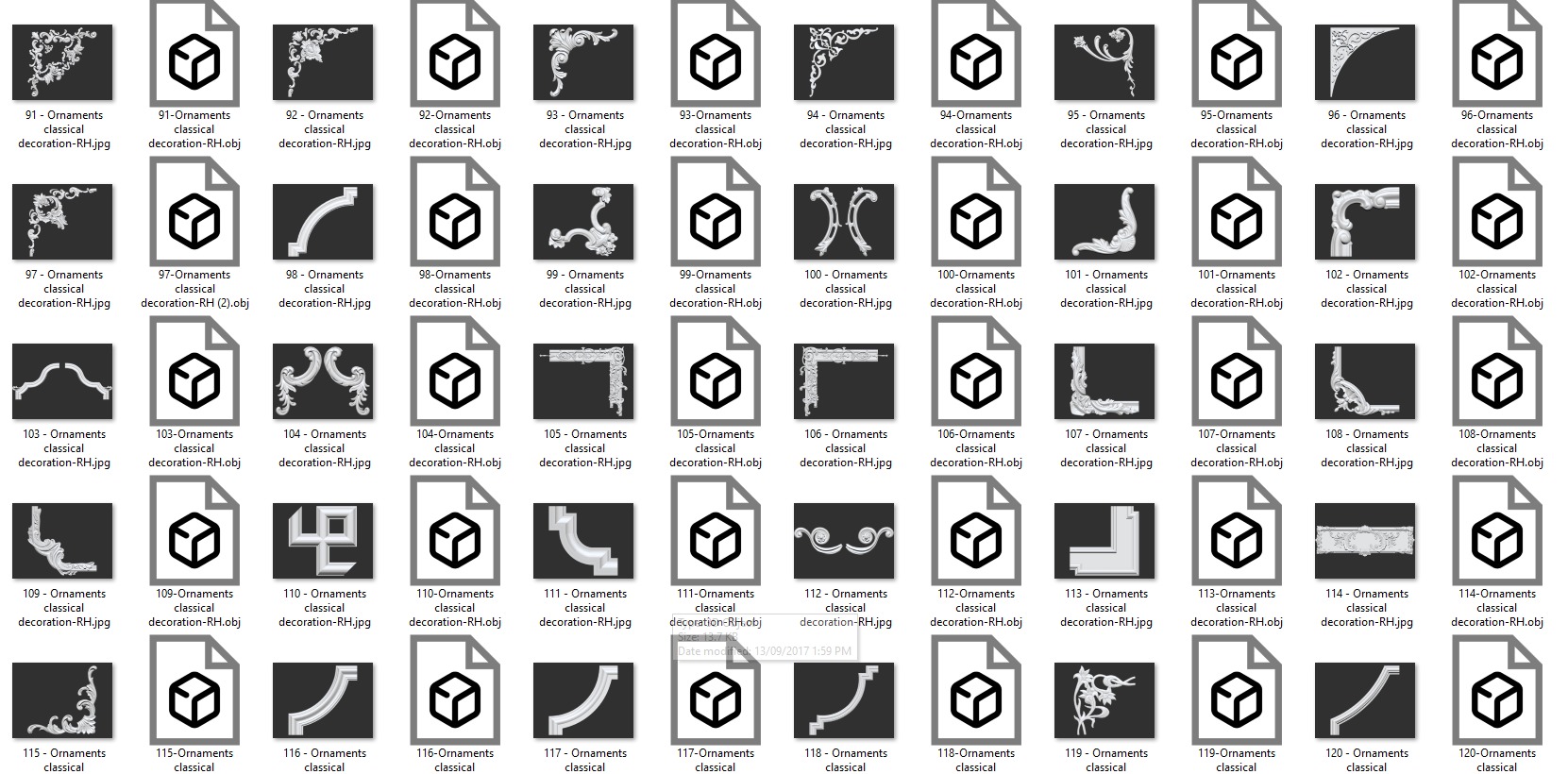 Ornaments classical decoration - free 3D print model_26