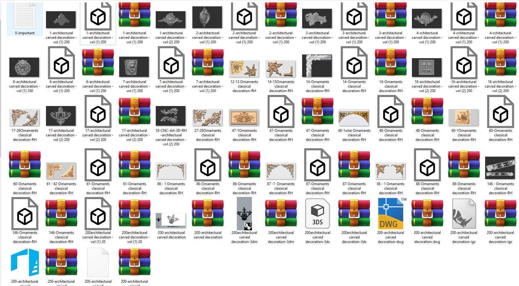 Ornaments classical decoration - free 3D print model_25