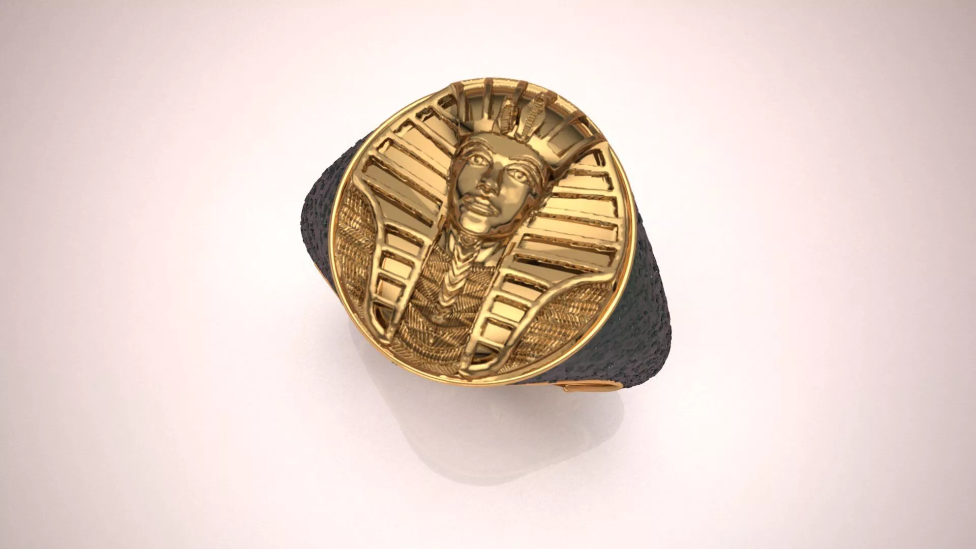 Egyptian Pharaoh Ring 3D print model 3D print model