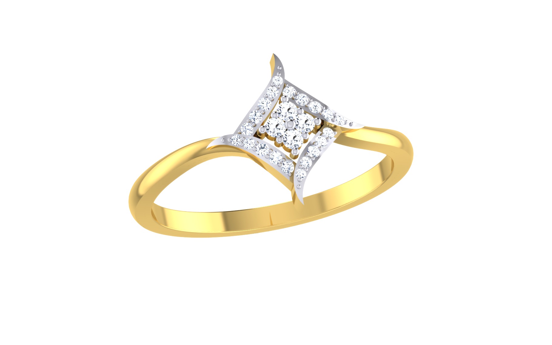 Women Ring Render 3dm STL OBJ FBX Details 3D print model_1