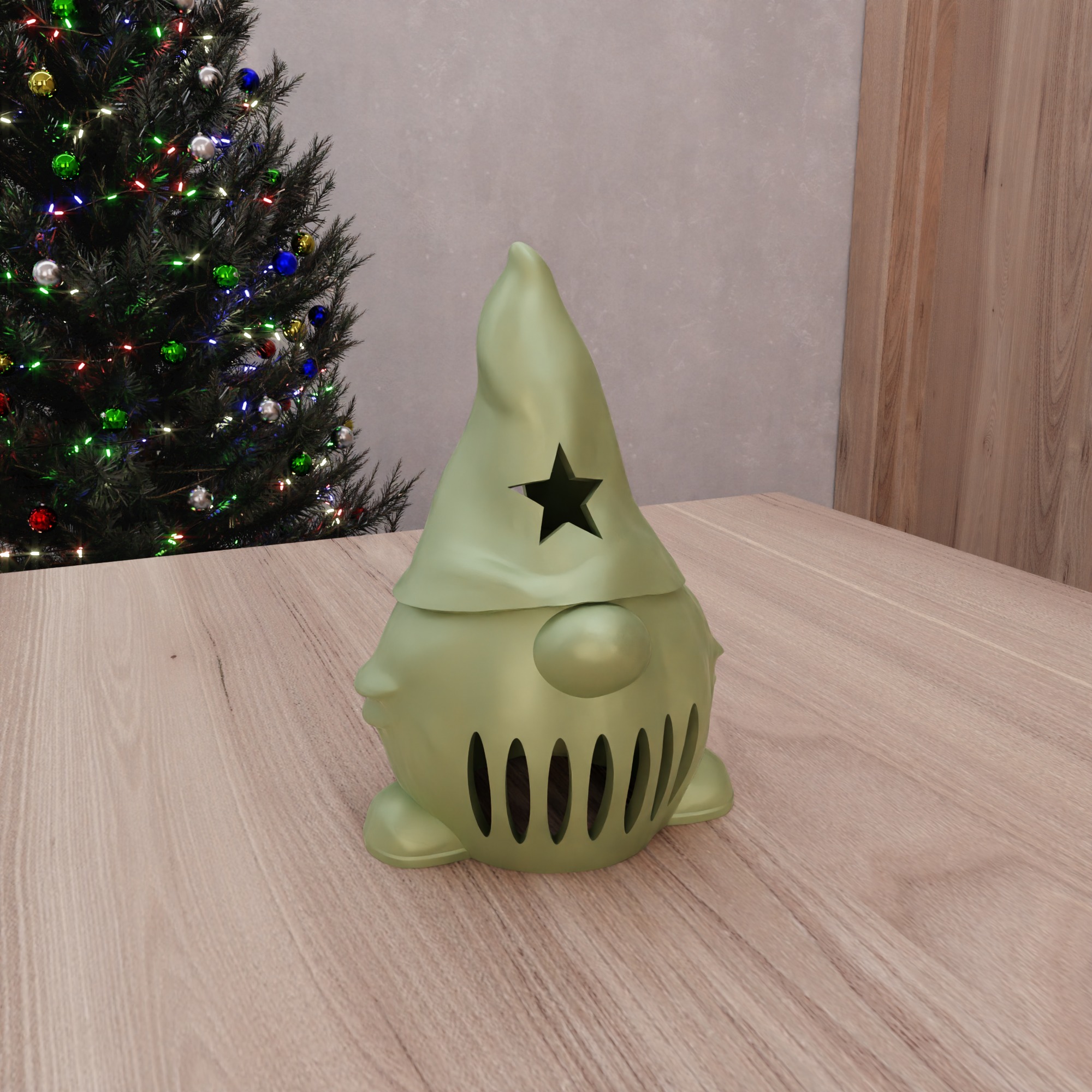 Christmas Gnome Tea Light - 242 3D print model_8