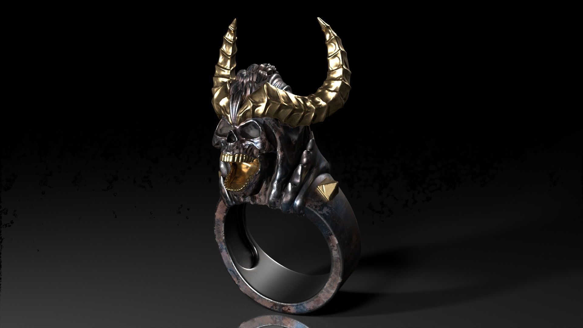 Night Reaper Ring 3D print model_12