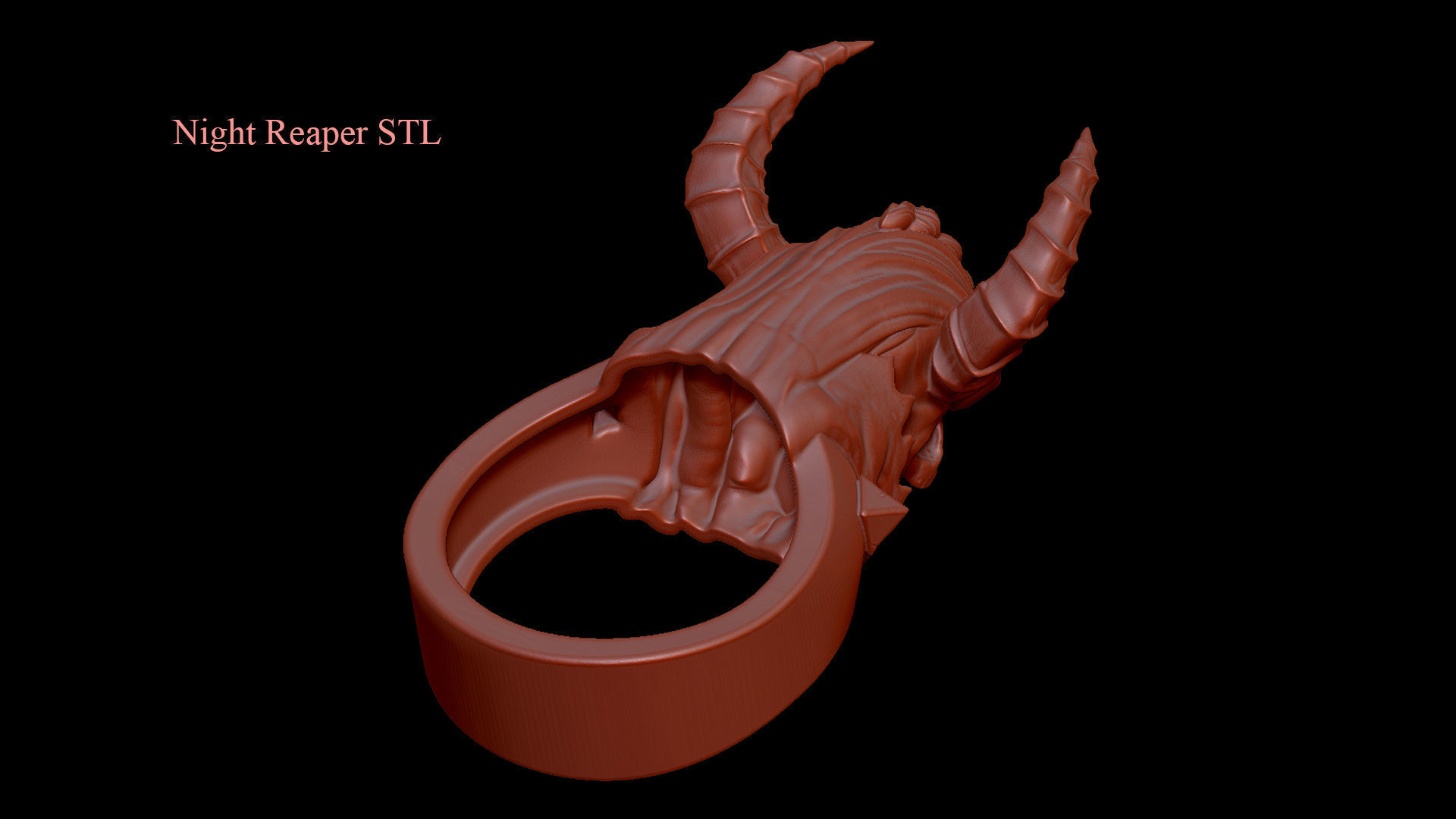 Night Reaper Ring 3D print model_14