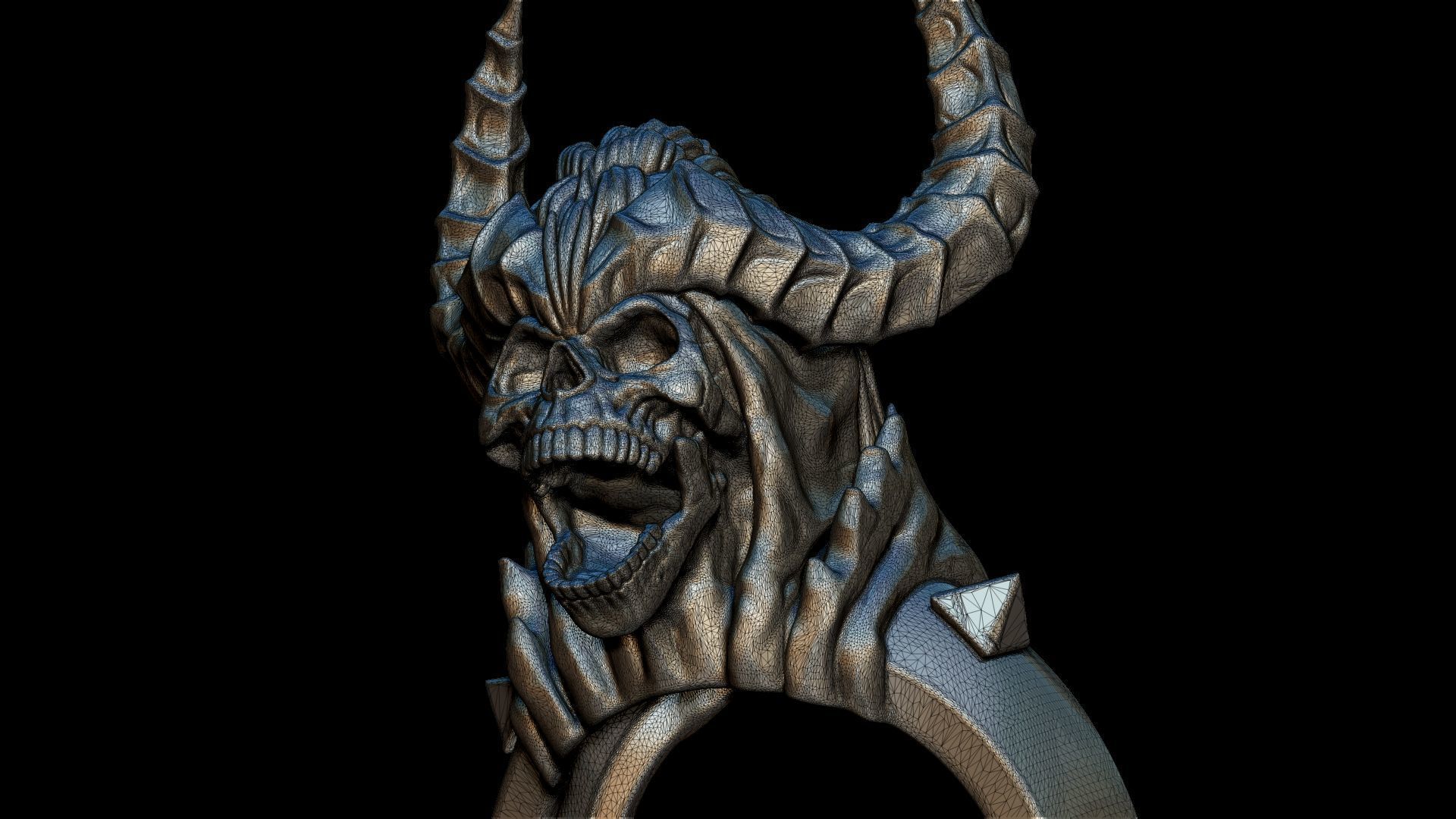 Night Reaper Ring 3D print model_4