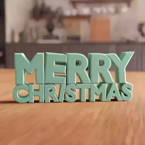 Merry Christmas Text - 239 3D print model