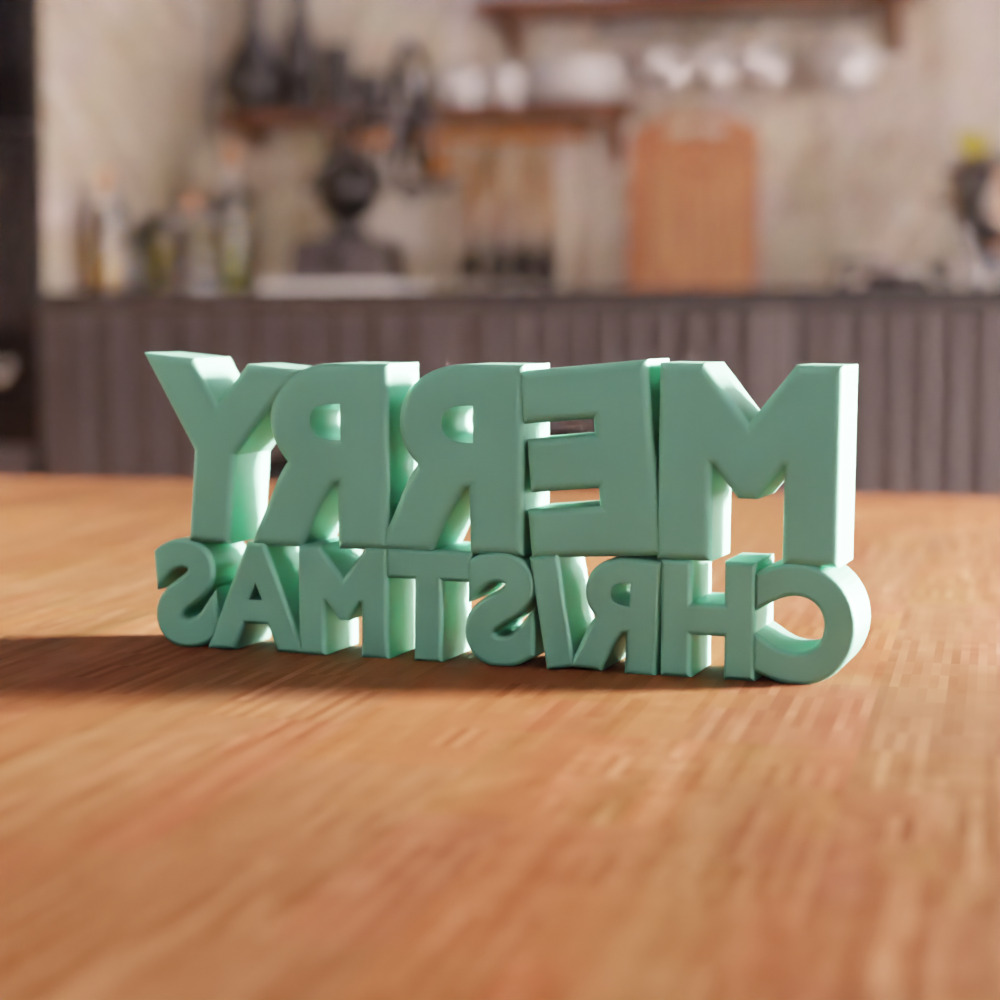 Merry Christmas Text - 239 3D print model_4