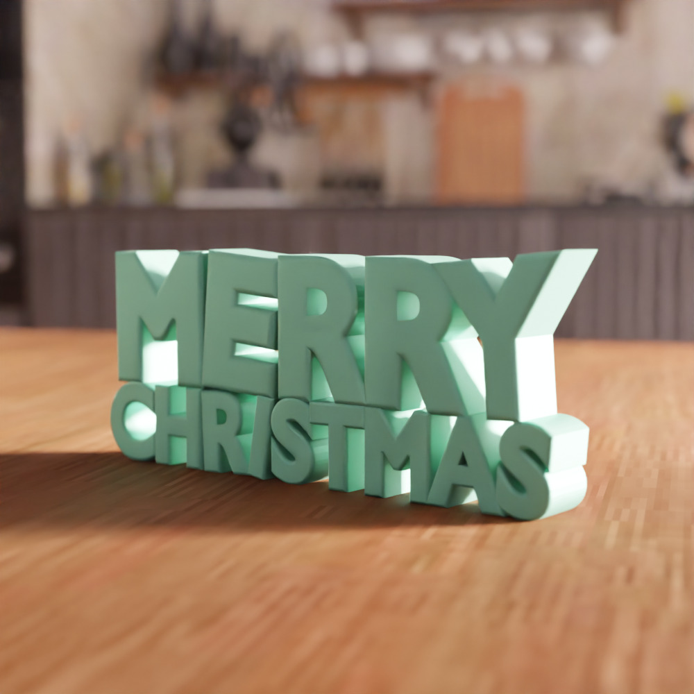 Merry Christmas Text - 239 3D print model_1