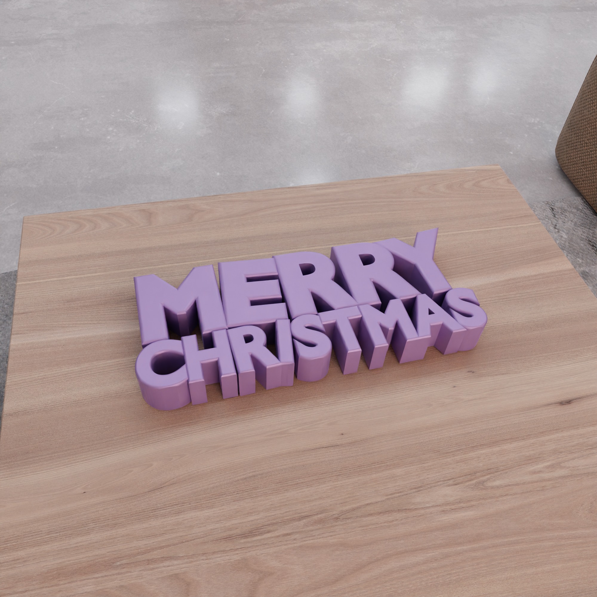 Merry Christmas Text - 239 3D print model_12