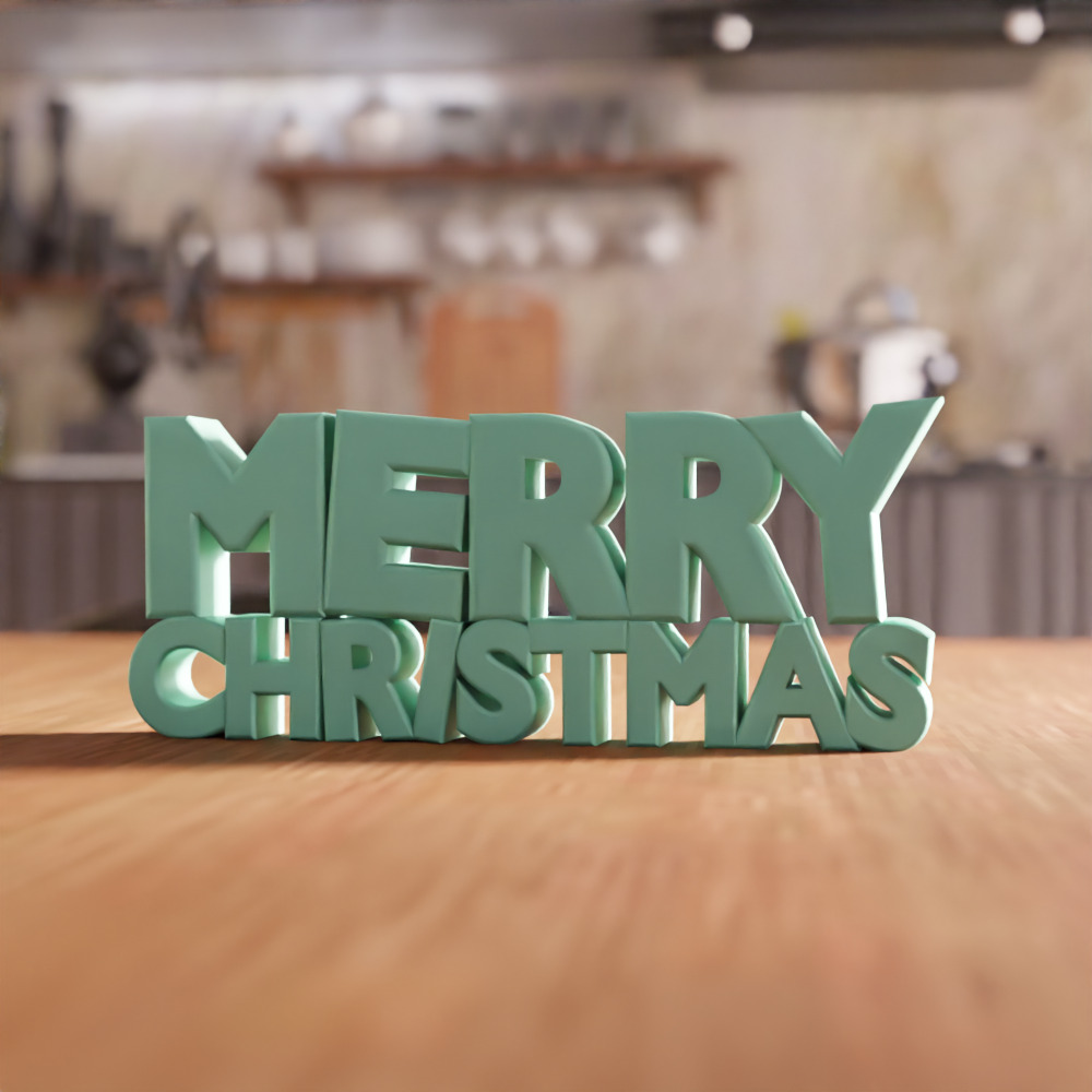 Merry Christmas Text - 239 3D print model_5