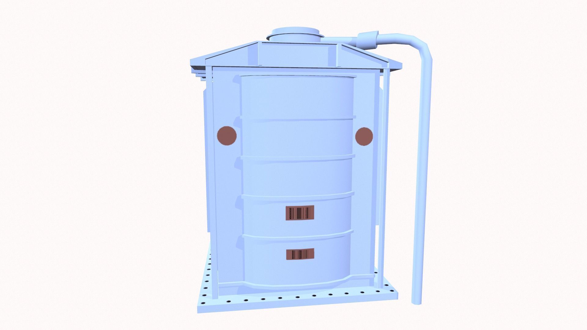 Reactor Low-poly 3D model_6