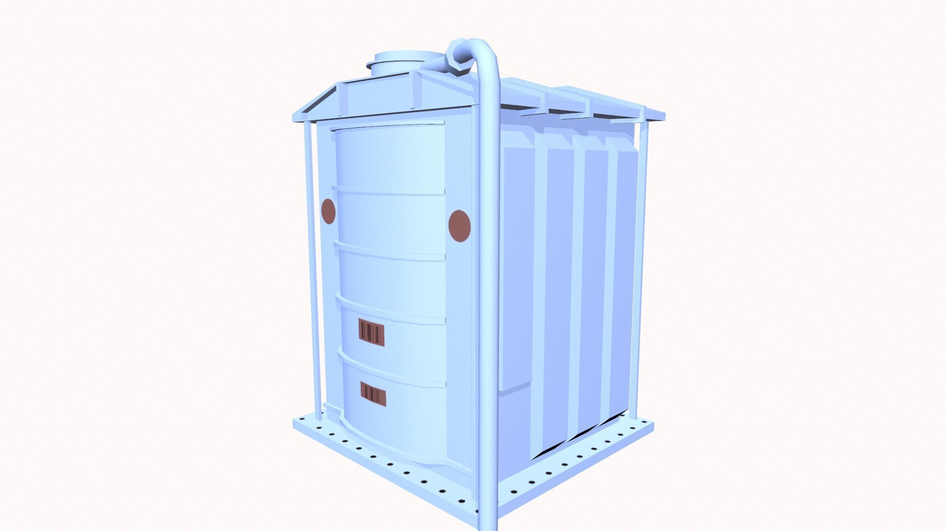 Reactor Low-poly 3D model_2