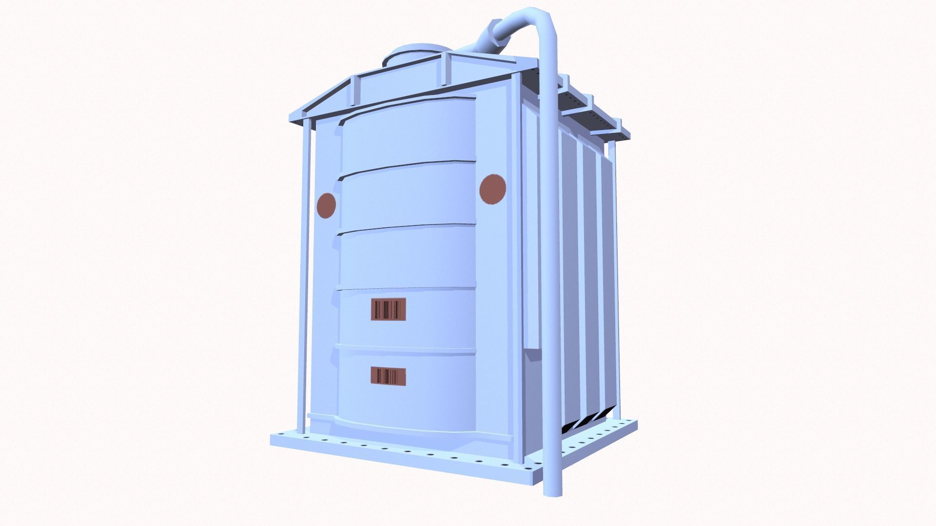 Reactor Low-poly 3D model_8