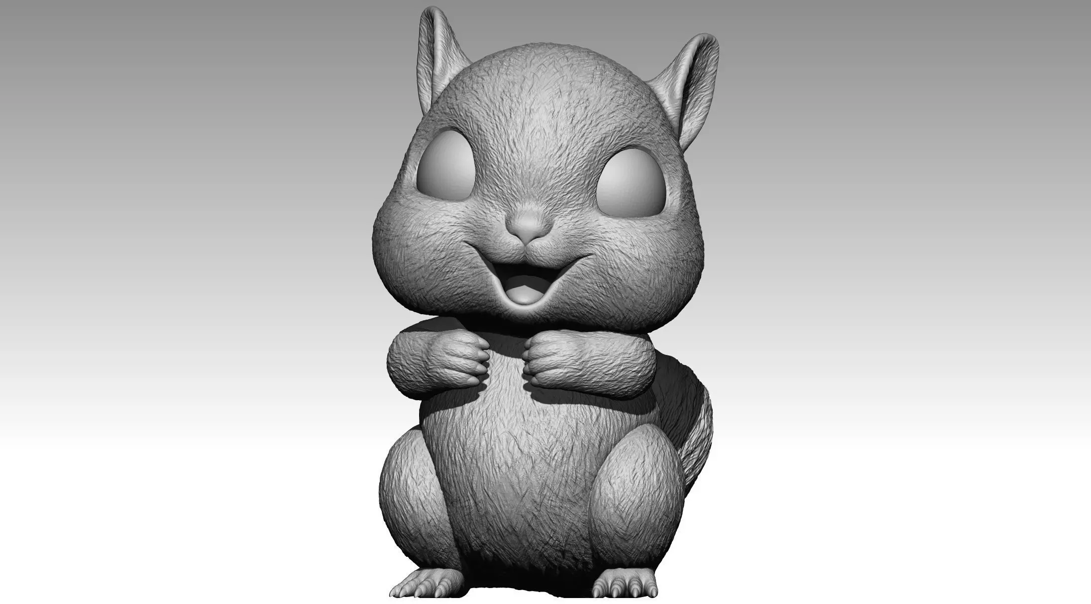 Cute squirrel 4 3D print model_0