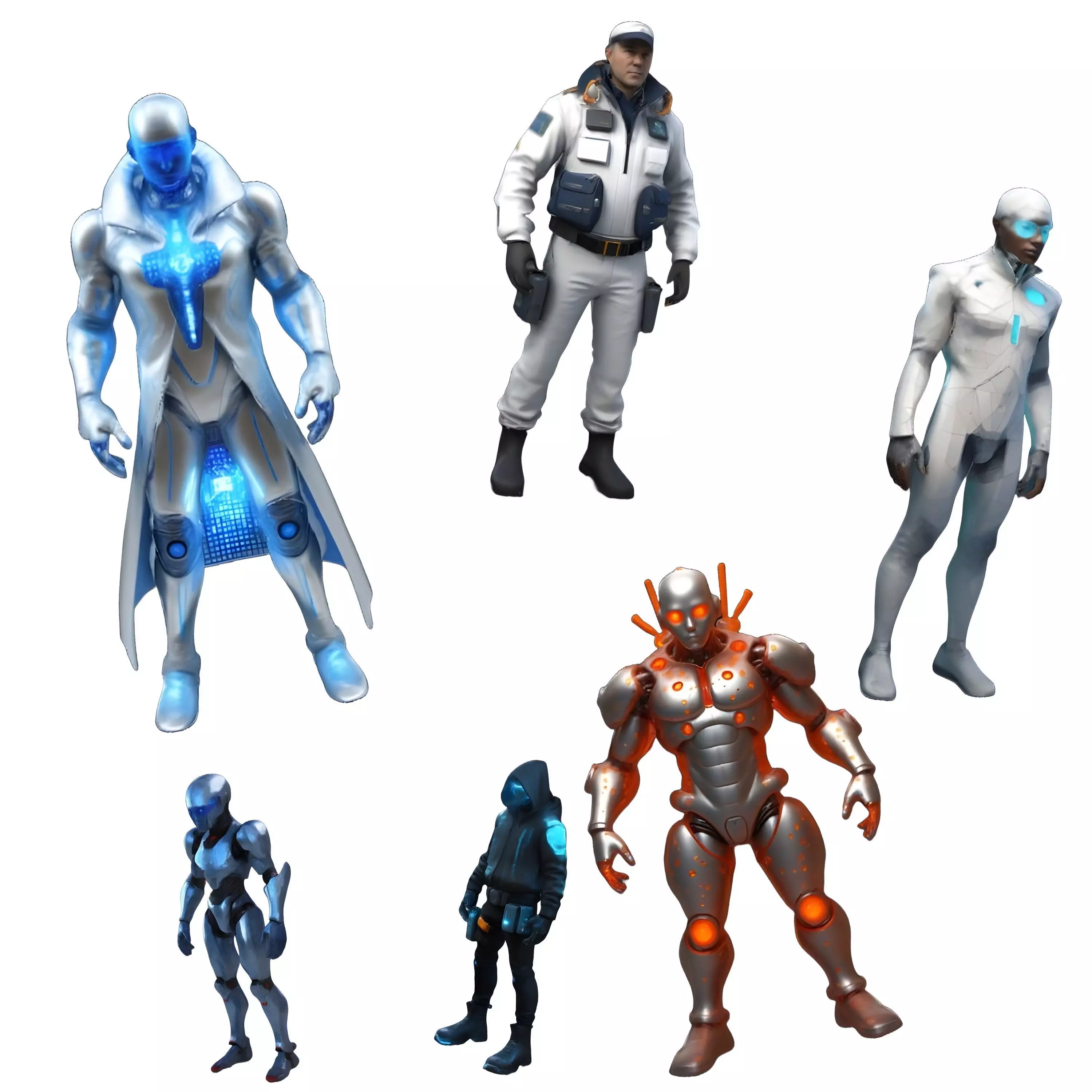 Cybernetic Character Collection 3D print model_0