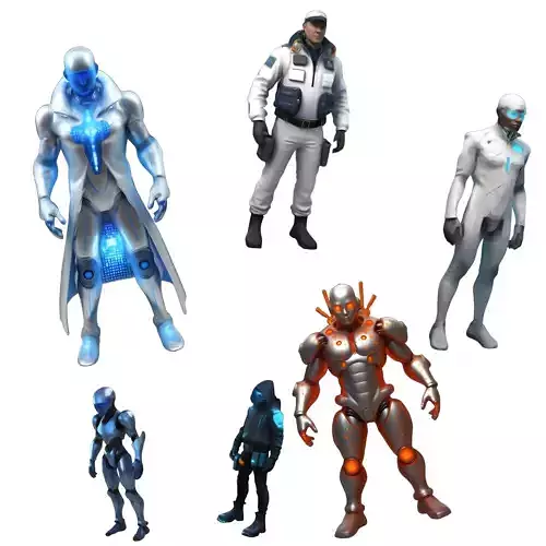 Cybernetic Character Collection 3D print model