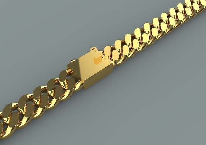 cuban chain 5 mm wide 3D print model