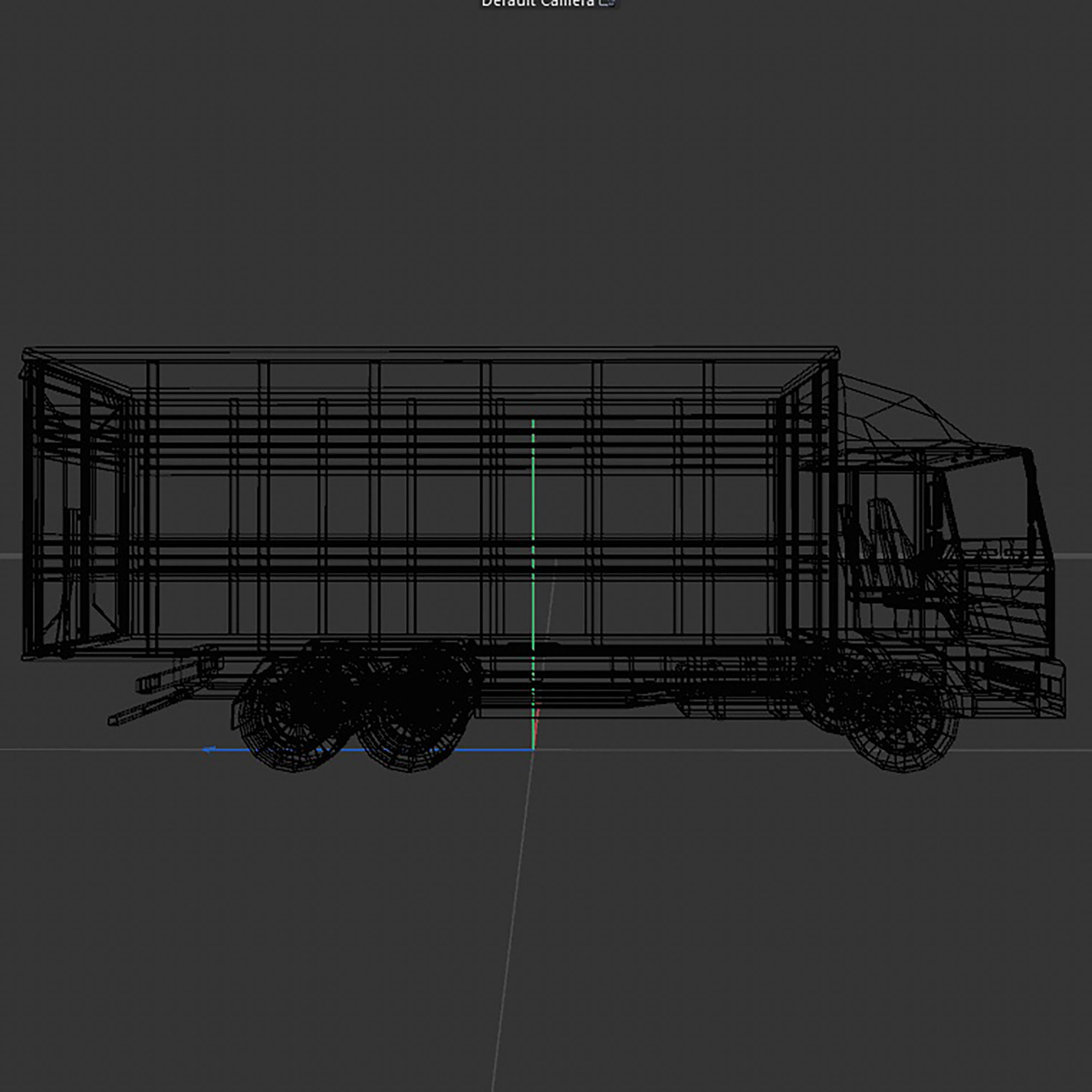 cattle truck Low-poly 3D model_16