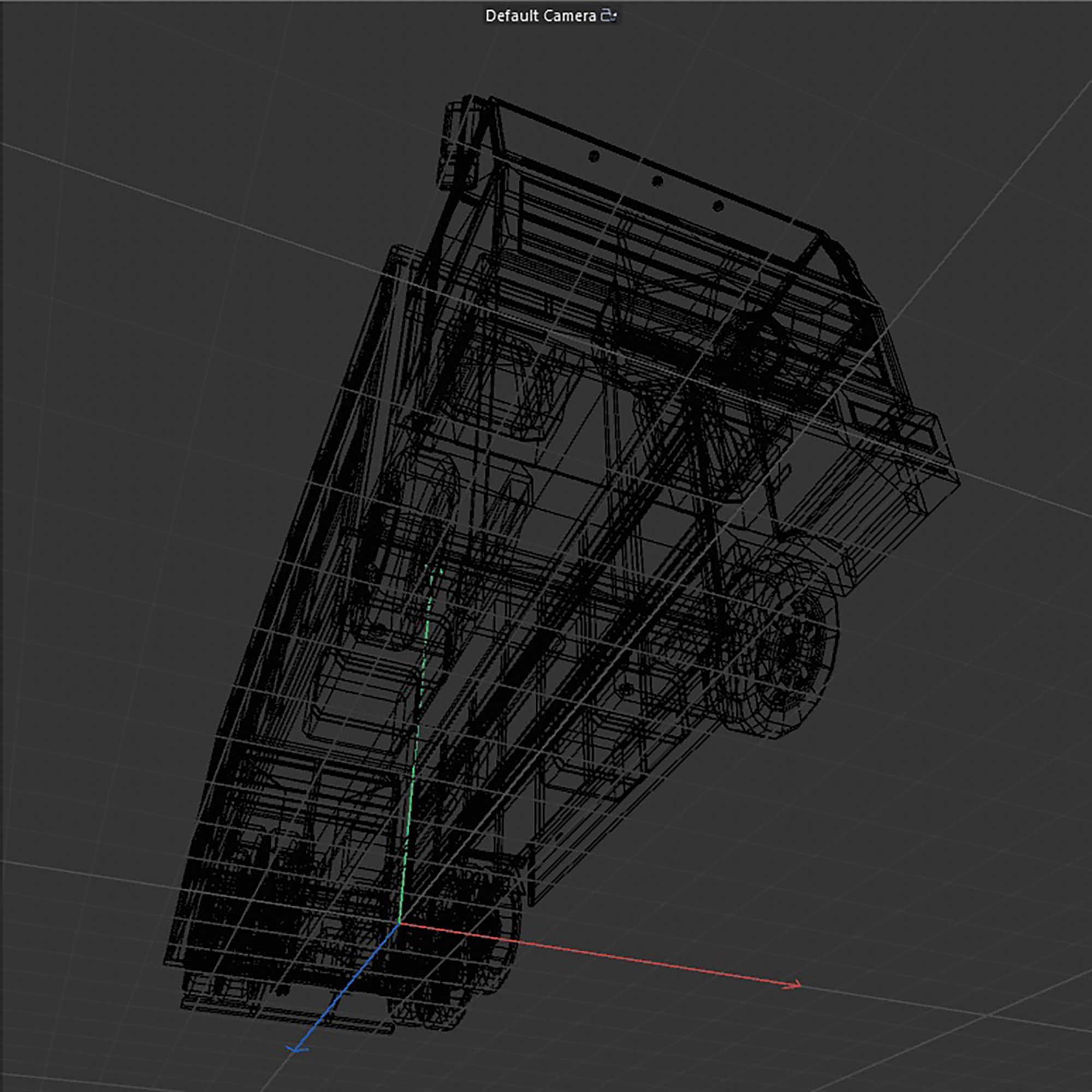 cattle truck Low-poly 3D model_15