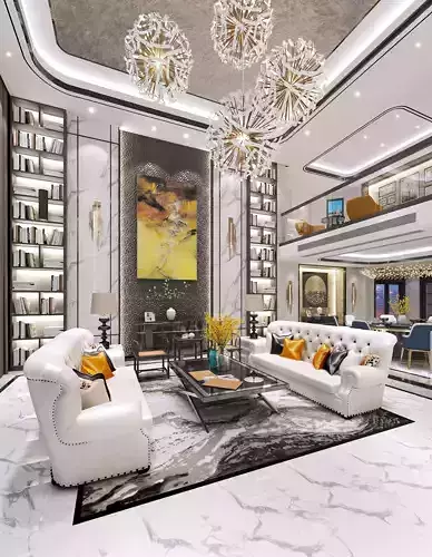 Luxury living room interior