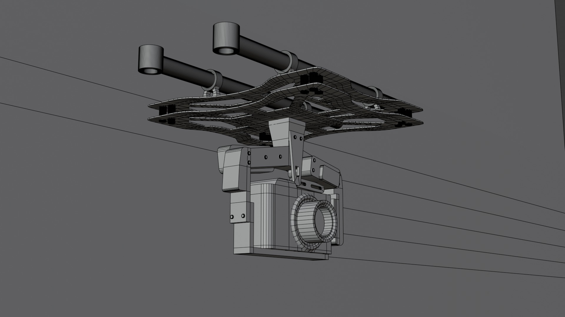 3d animation of a geolocation copter Low-poly 3D model_9