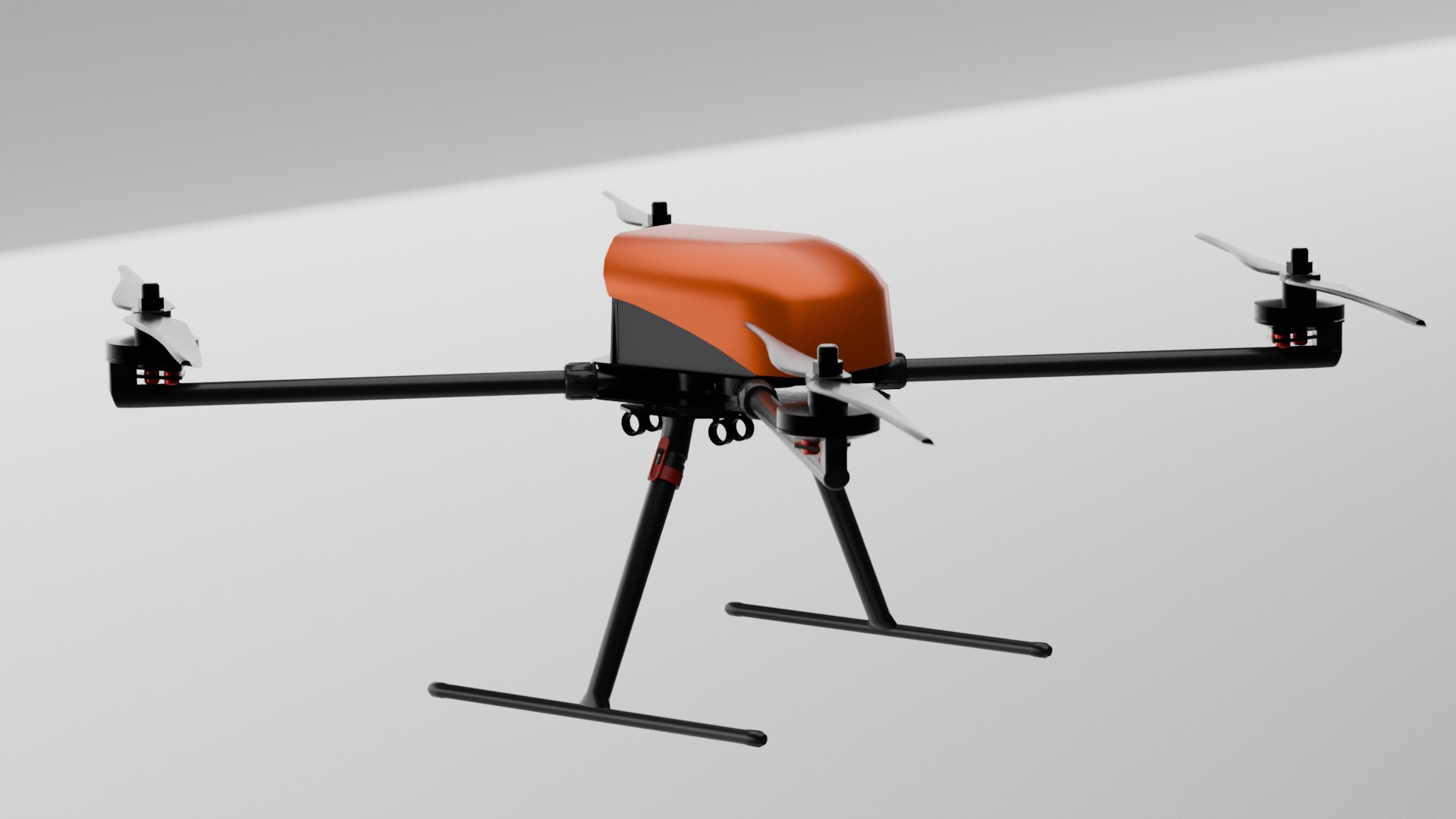 3d animation of a geolocation copter Low-poly 3D model_4